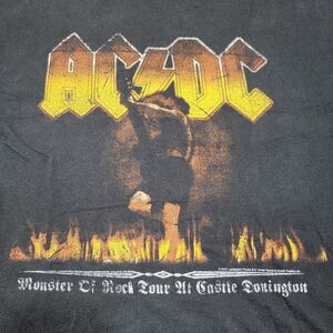 AC/DC Rockware Monster Of Rock Tour SS Black Unisex Tee - Size Large